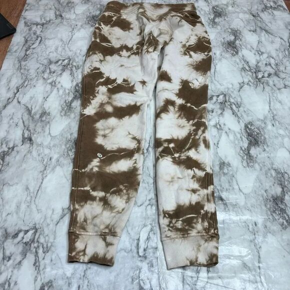 Lululemon Warm Down Joggers Sweatpants Earth Dye size 4 tan brown - Picture 8 of 9